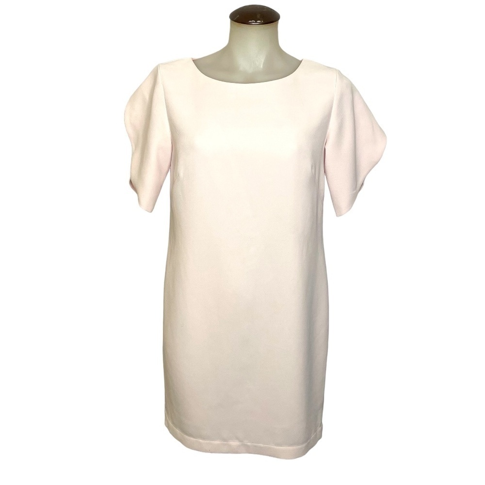 Light Pink Shift Dress With Tulip Sleeves 🤍